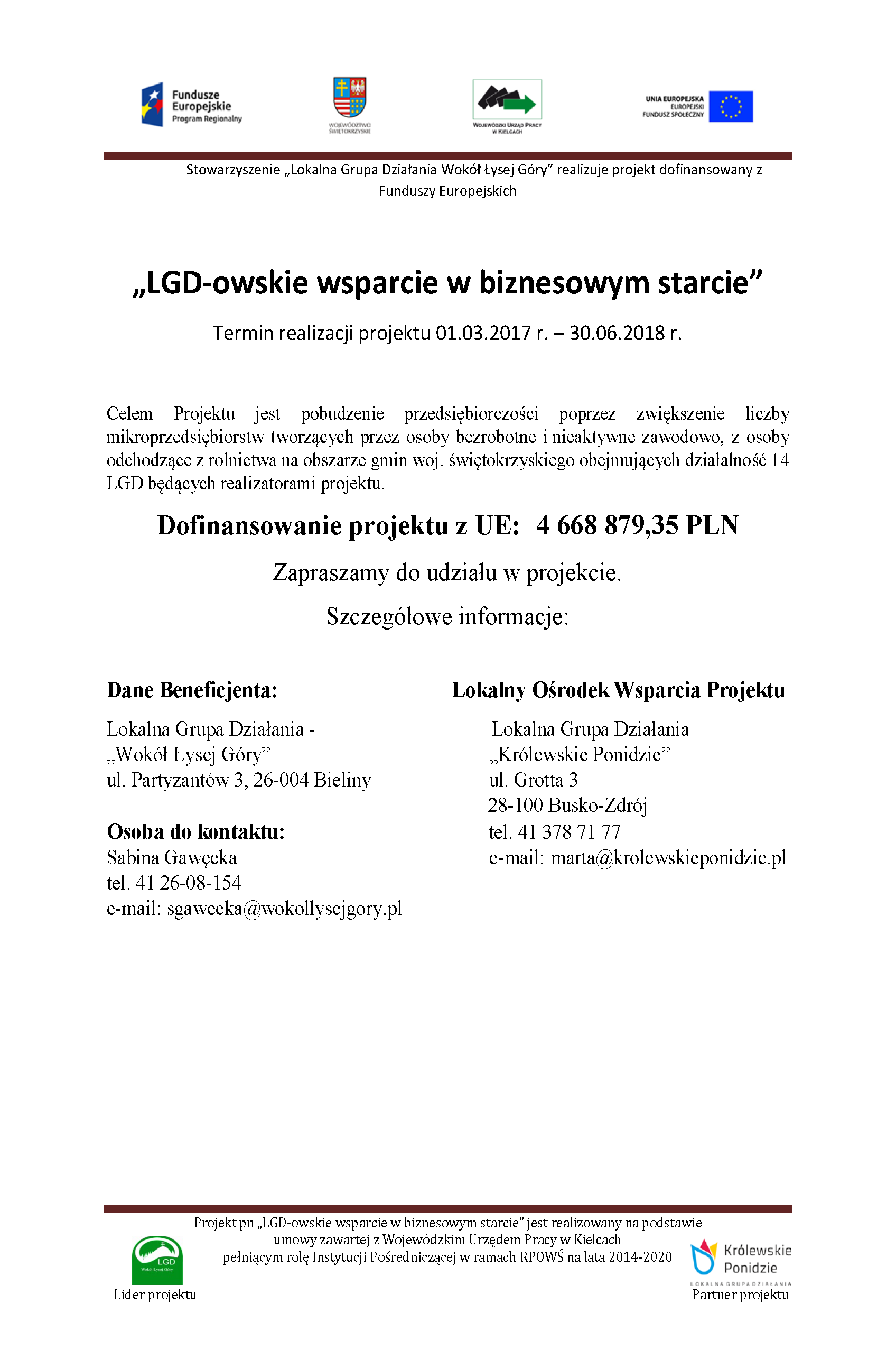 Kr&oacute;lewskie Ponidzie plakat